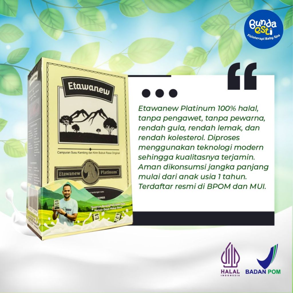 

Etawanew Platinum Susu Kambing Etawa Murni Atasi Berbagai Macam Masalah Tulang dan Sendi, 200gr, Halal BPOM