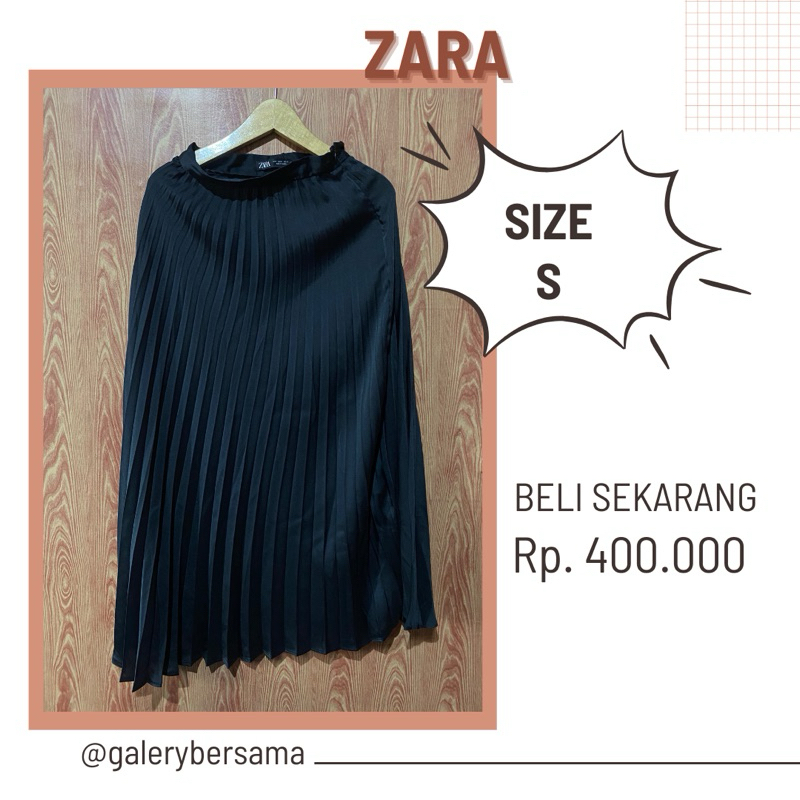 rok plisket zara ori