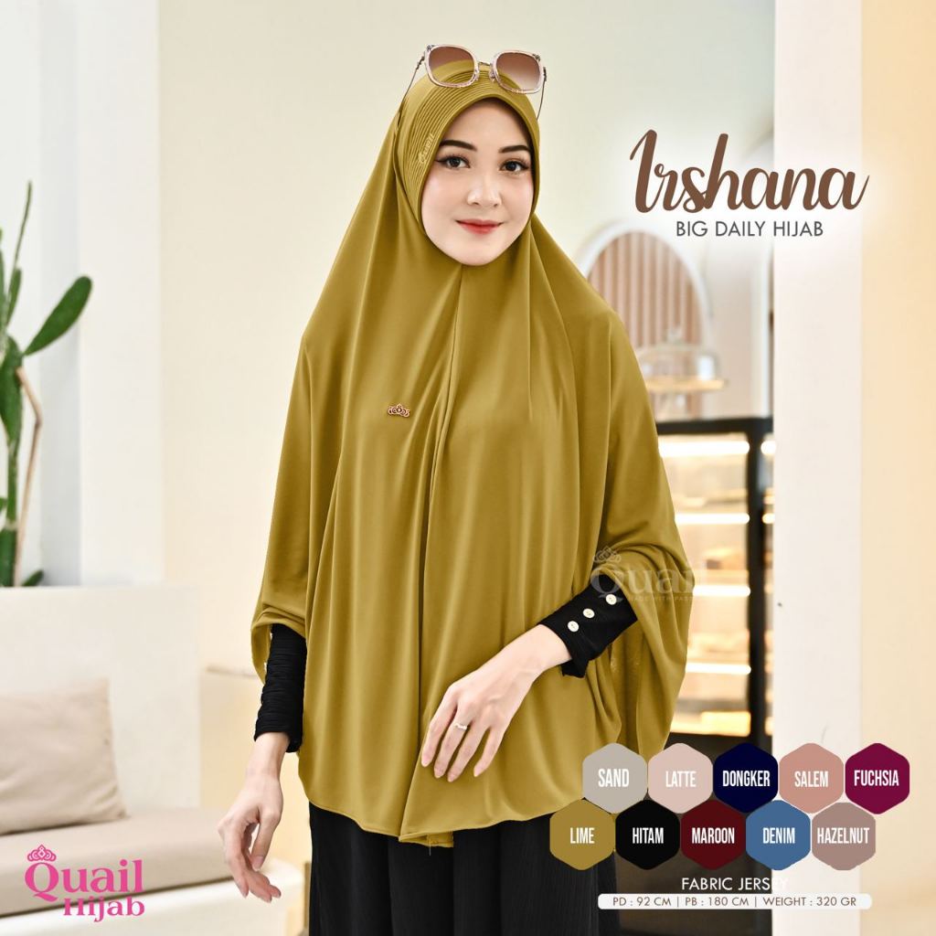 Irshana Hijab Jumbo Syari Jilbab Besar Jersey