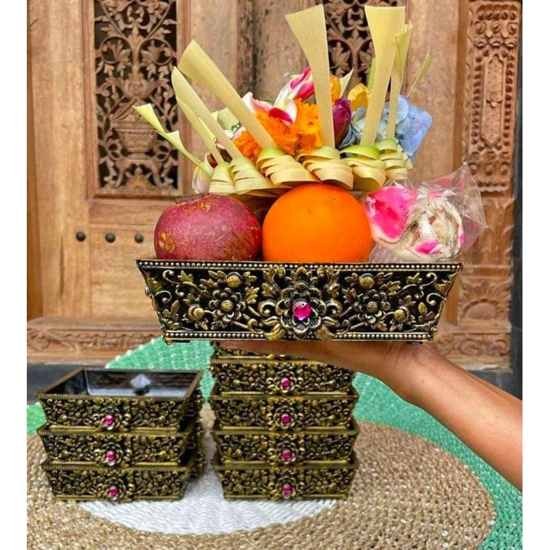 Tamas Sodan Kotak Melamin Prada Antik Kasturi Ukuran 20 cm