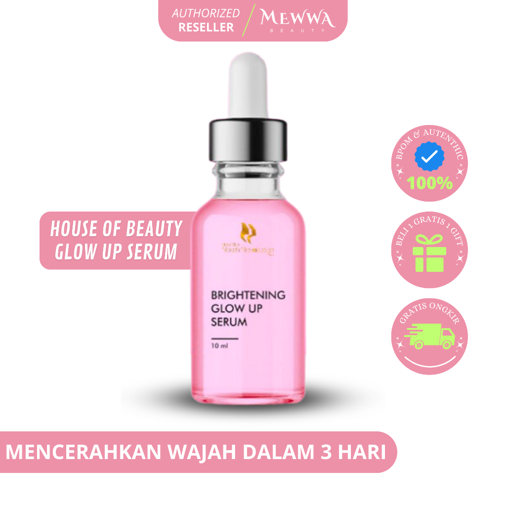 Mewwa Beauty 🩷 House of Beauty Serum Glow Up Serum HOB Pink - HOUSEOFBEAUTY Serum Glowing Viral New 