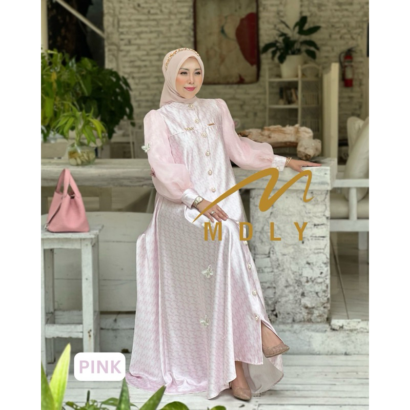 Baju Gamis Sabeena Lux Zeta Jameela Keshi Azura series I Marvella Fleur Dress by MDLY Dress Lebaran 