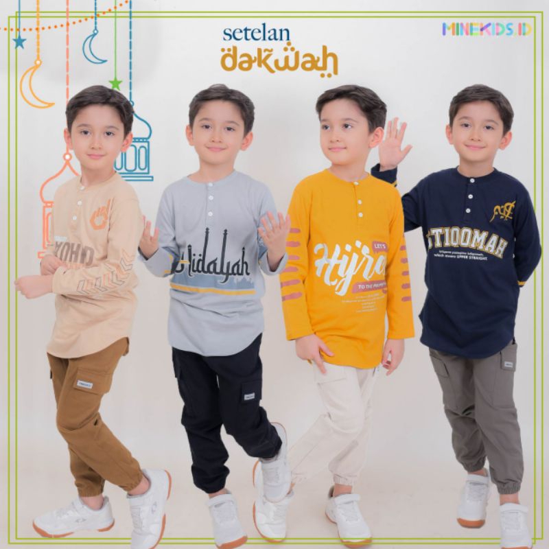 [ SET DAKWAH ] By Minekids baju setelan anak muslim toko baju anak cowok baju lebaran anak laki toko