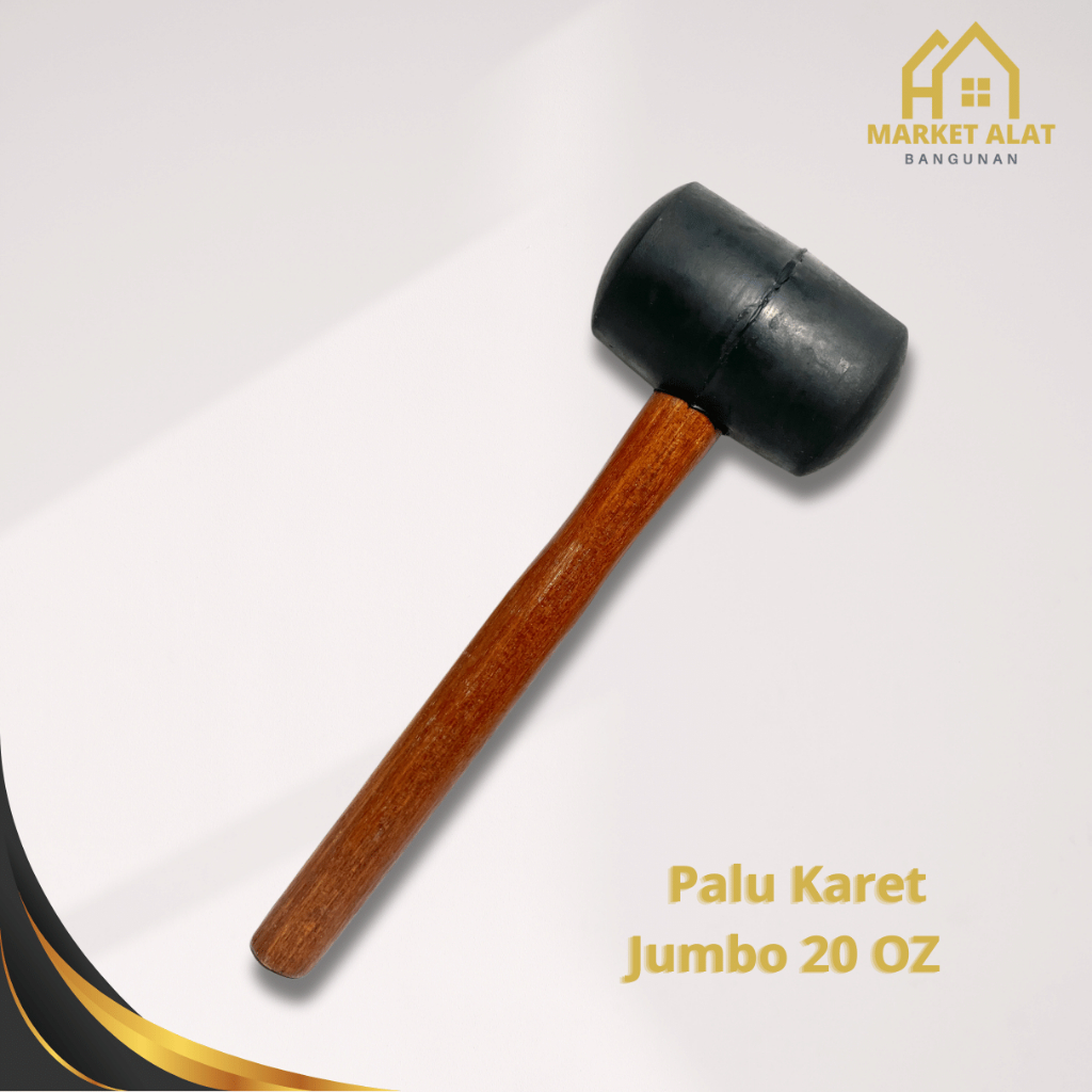 Palu Karet Jumbo 20 OZ /  Palu Keramik Tebal Gagang Kayu