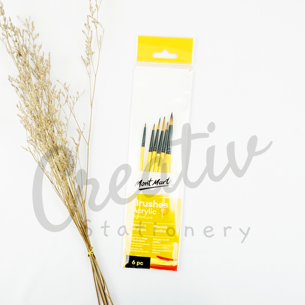 

MONT MARTE Kuas Lukis Set Gallery Series Paint Brush Bmhs0008 6 Kuas
