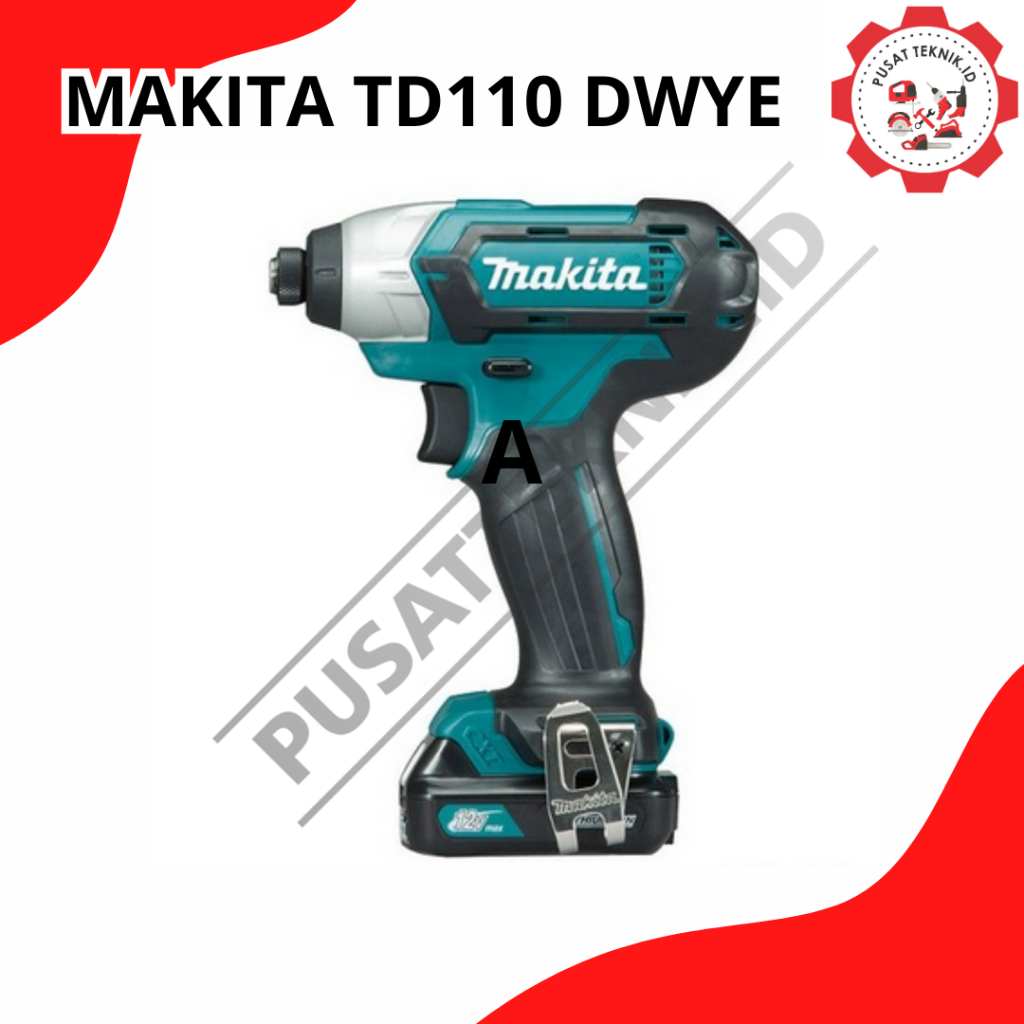 MAKITA TD 110 DWYE CORDLESS IMPACT DRIVER BOR OBENG BATERAI MAKITA TD110DWYE
