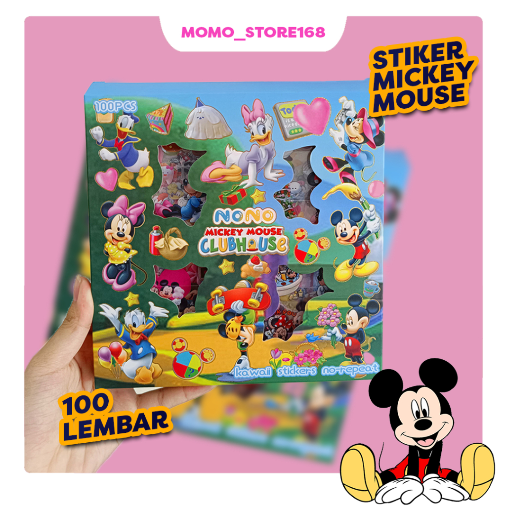 

Stiker Mickey Mouse Club House Stiker Momo Nono Cici Mickey Mouse Waterproff 100 lembar