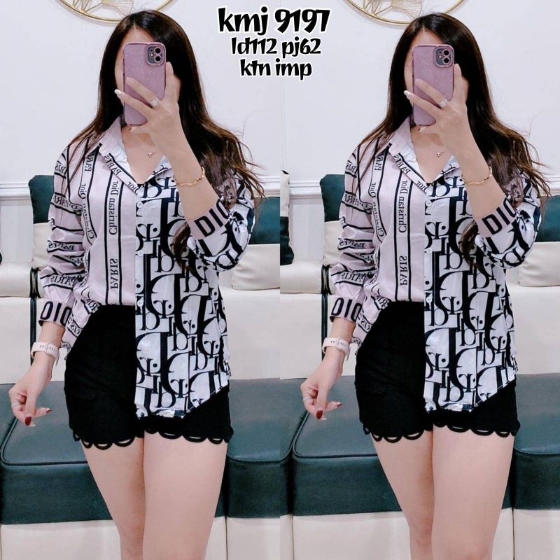 kmj 9197 kemeja Ktn import kemeja PANJANG