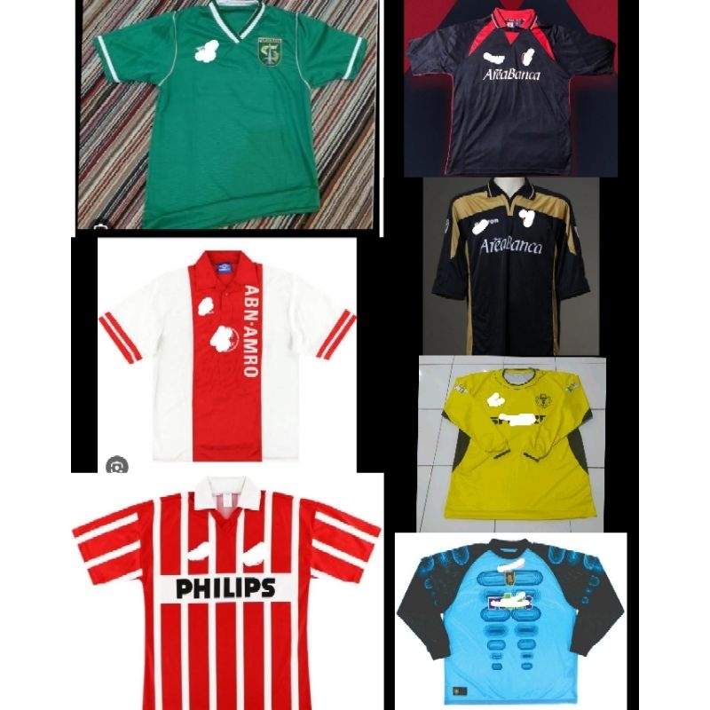 Jersey Bologna 2001 Printing/Jersey Ajax Amsterdam 1993/Jersey Psv Eindhoven 1990/Jersey Persebaya 1