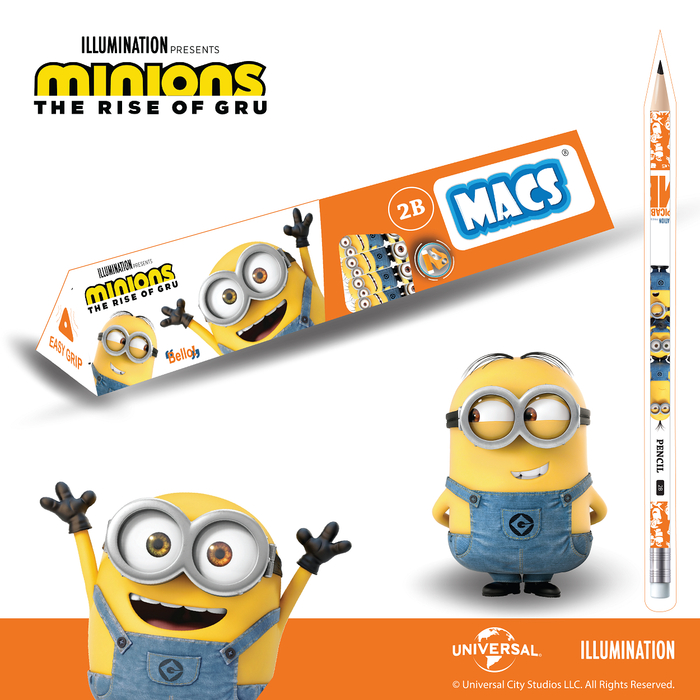 Macs 2B pensil hitam segitiga - Minion triangle pencil