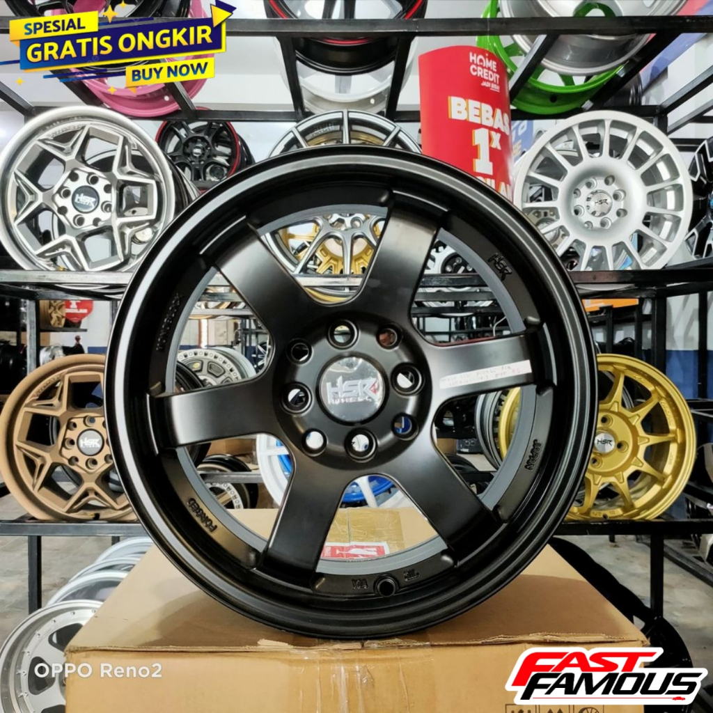 velg hsr tokyo r15 palang 6 rata body bisa untuk Brio, agya, mobilio, avanza dll hsr tokyo