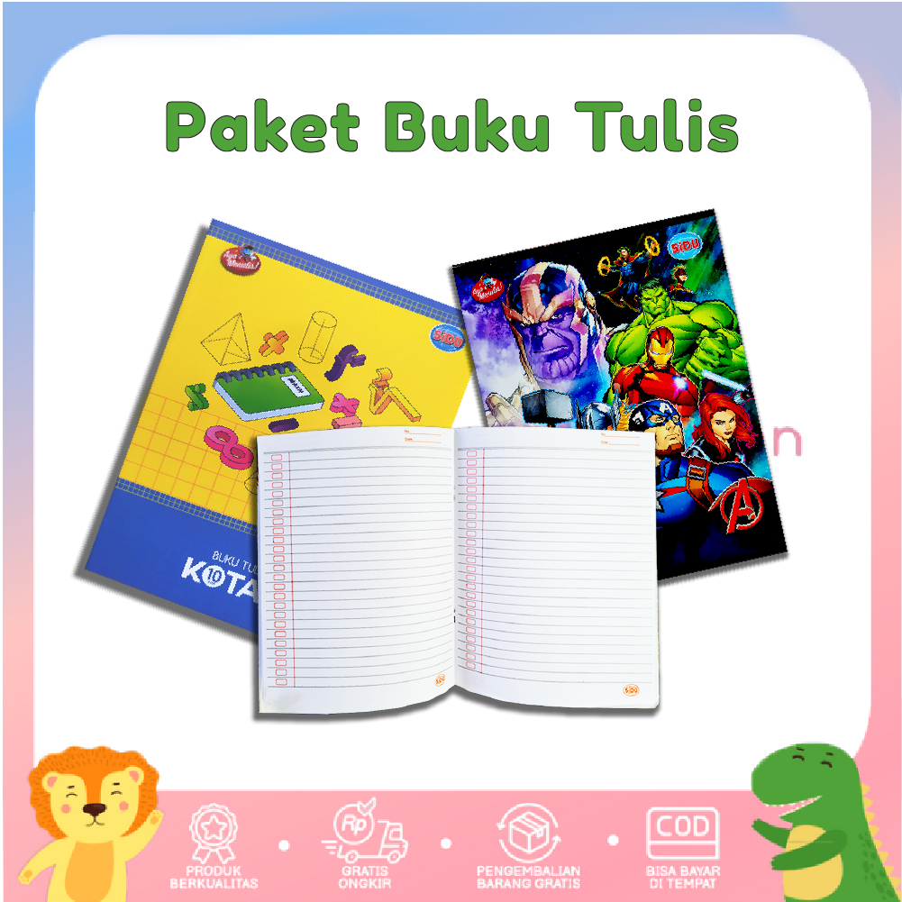 

Paket Buku Tulis Belajar Anak Buku Garis Kotak Halus Sinar Dunia Sidu