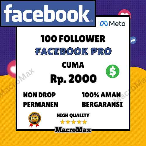 Followers Facebook Profesional 100% Permanen Bergaransi | Followers Facebook Pro Aman Monetisasi