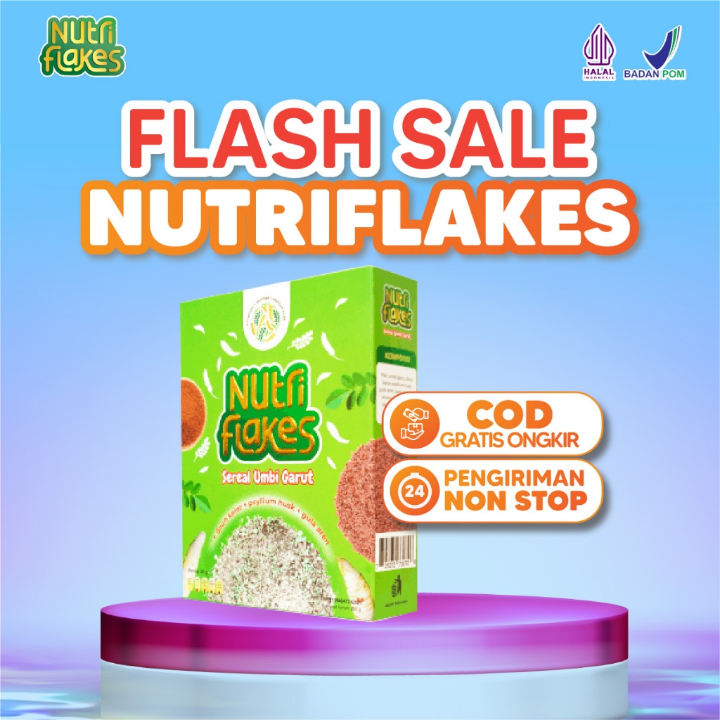 

Nutriflakes Sereal Umbi Garut Asam Lambung Original 280gr