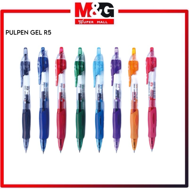

Pulpen Gel / Bolpoin Gel M&G R5 Tip 0.7 mm 8 Colors