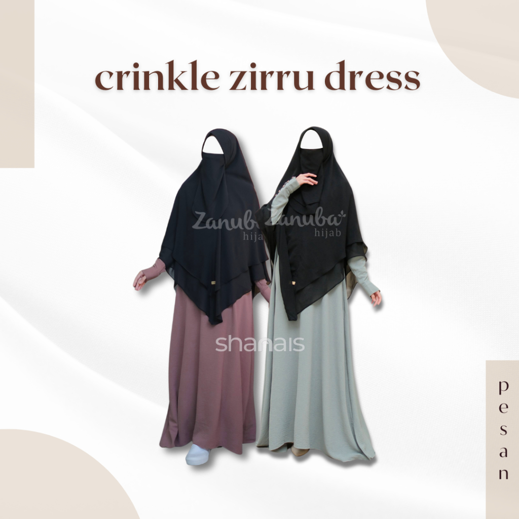 Crinkle Zirru Dress | Gamis Only | Zanuba