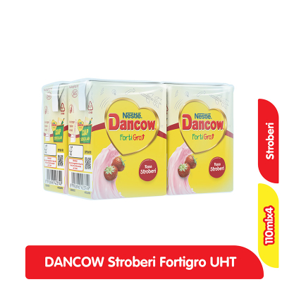 

Nestle Dancow FortiGro Susu UHT Strawberry 4 x 110 ml