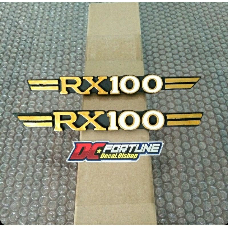 emblem samping yamaha Rx 100 Gold