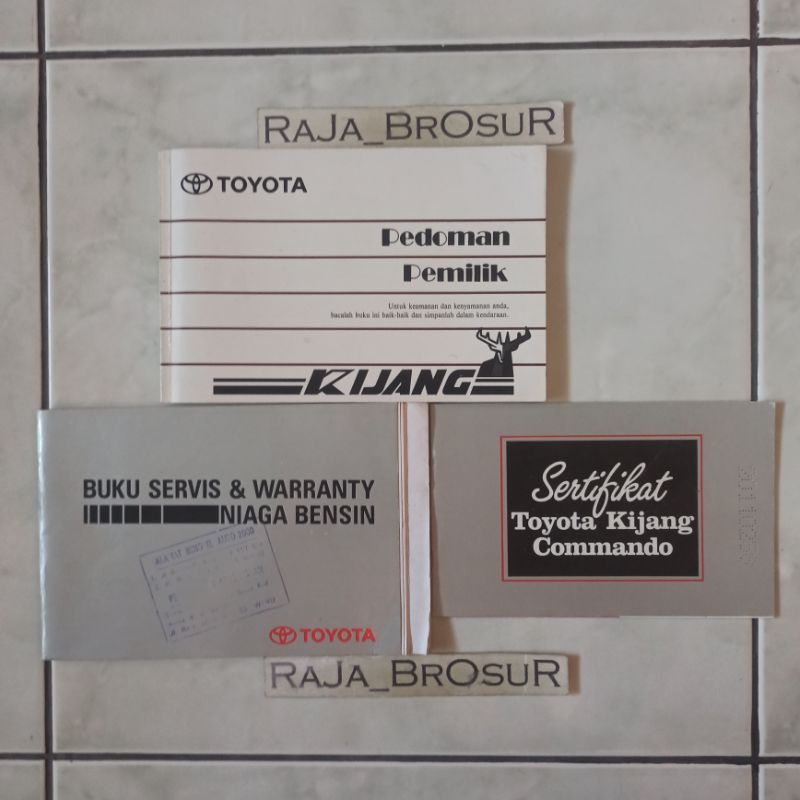 Buku pedoman pemilik Buku servis dan warranty Manual Book Toyota Kijang Super Kijang Grand Extra Kij