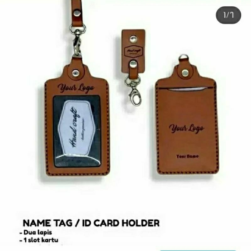 

ID CARD HOLDER KULIT FREE CUSTOM GRFIR LOGO DAN TULISAN (1 SLOTCARD)