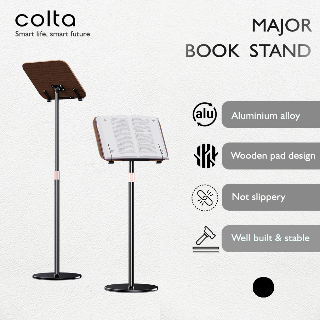 

Colta Major Book Stand Dudukan Penjepit Sandaran Penyangga Tatakan Buku Tablet Laptop