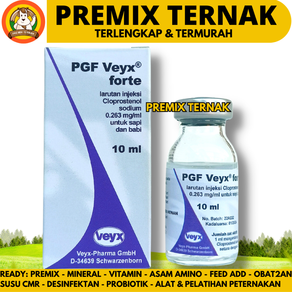 PGF VEYX FORTE 10ML - Obat Birahi PGF2ALFA Hewan Sapi Kambing Domba Babi dll