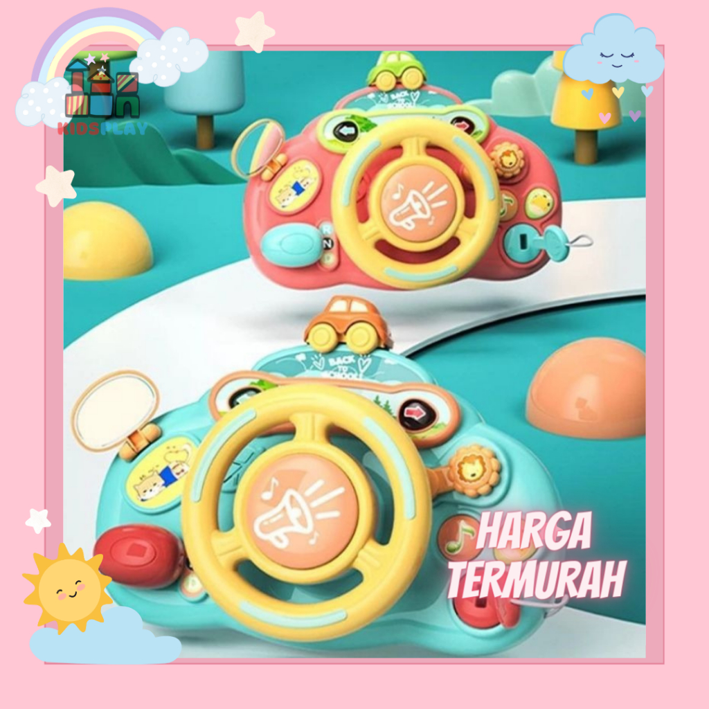 Baby Simulated Drive Mainan Musik Bayi Stir Mobil Mainan Setir Mobil Mainan Mainan Setir Mobil Anak 