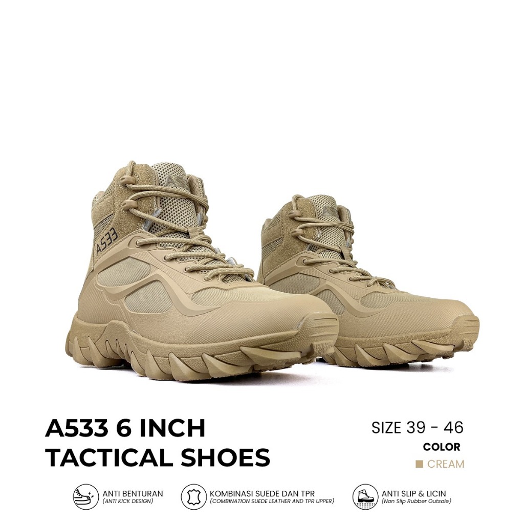 Sepatu Tactical A533 - Sepatu Tactical Satpolpp Damkar Kemhan - Sepatu Tactical PDH DJL1