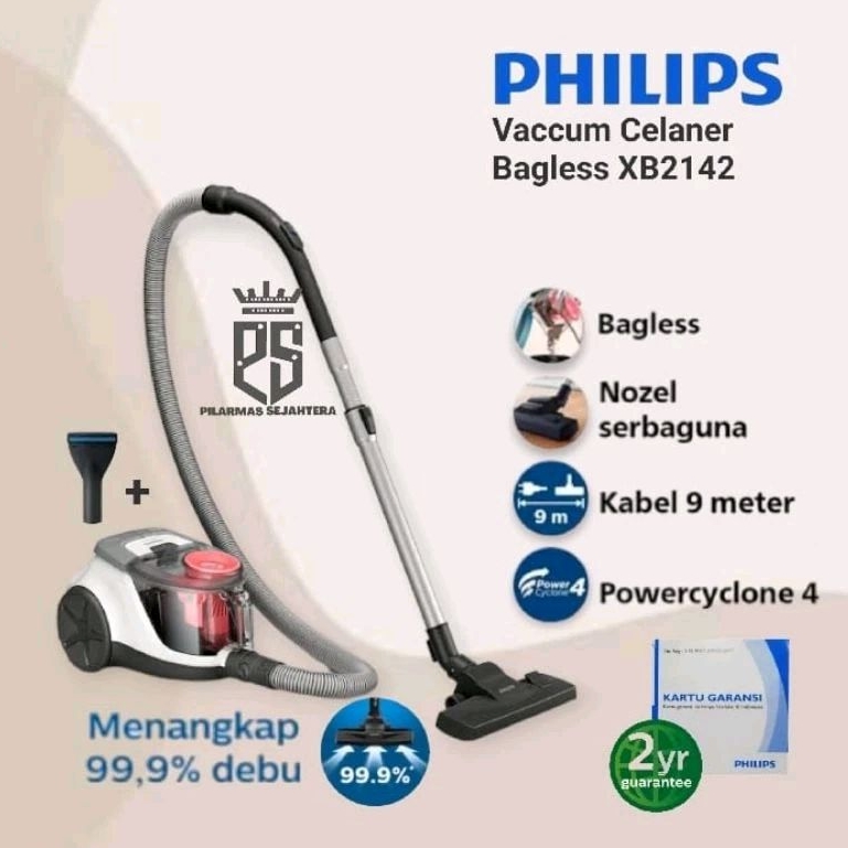 Philips Bagless Vacuum Cleaner PHILIPS XB2142 penyedot debu Philips