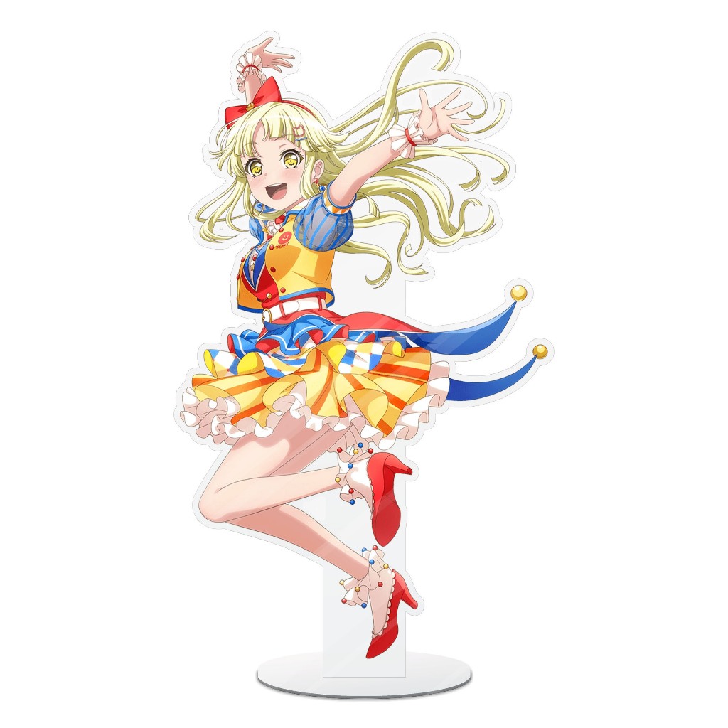 Stand akrilik figureKOKORO TSURUMAKI HELLO, HAPPY WORLDstandee 20cm-BANG DREAMmaterial Akrilik