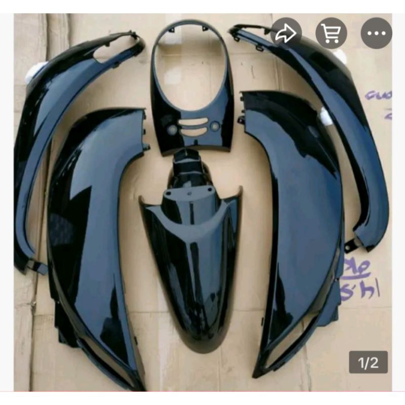 cover body Scoopy fi 2013 2014 hitam