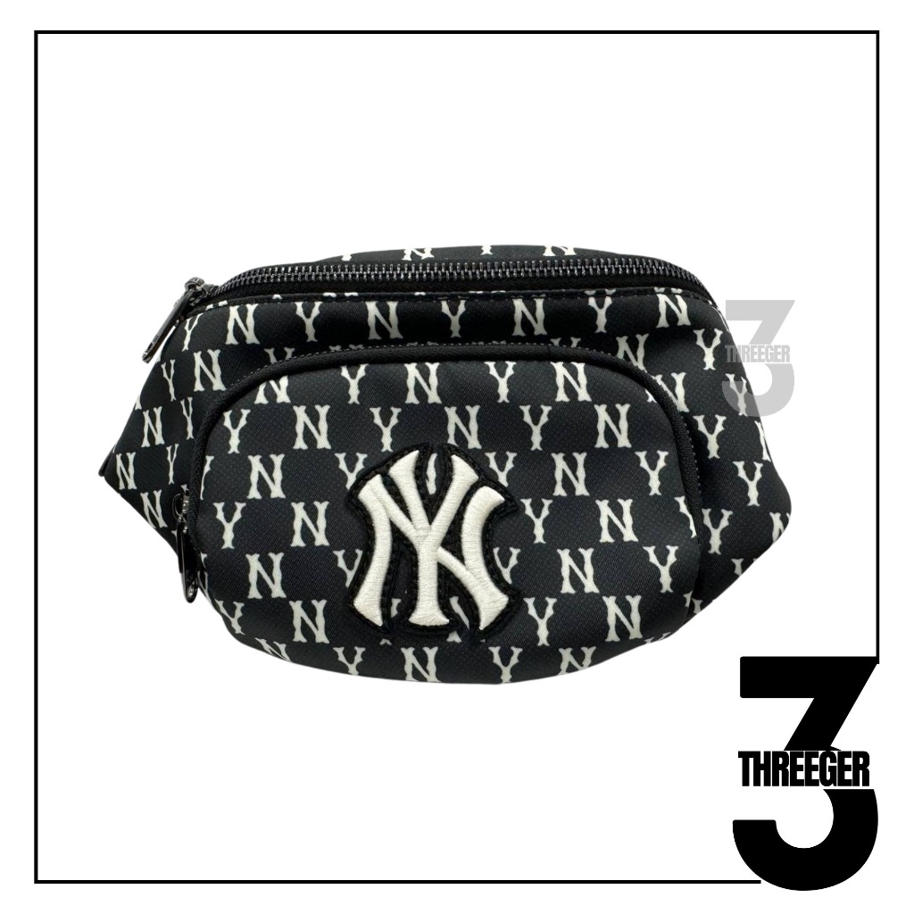 MLB NY New York Yankees Monogram Waist Bag Black Original