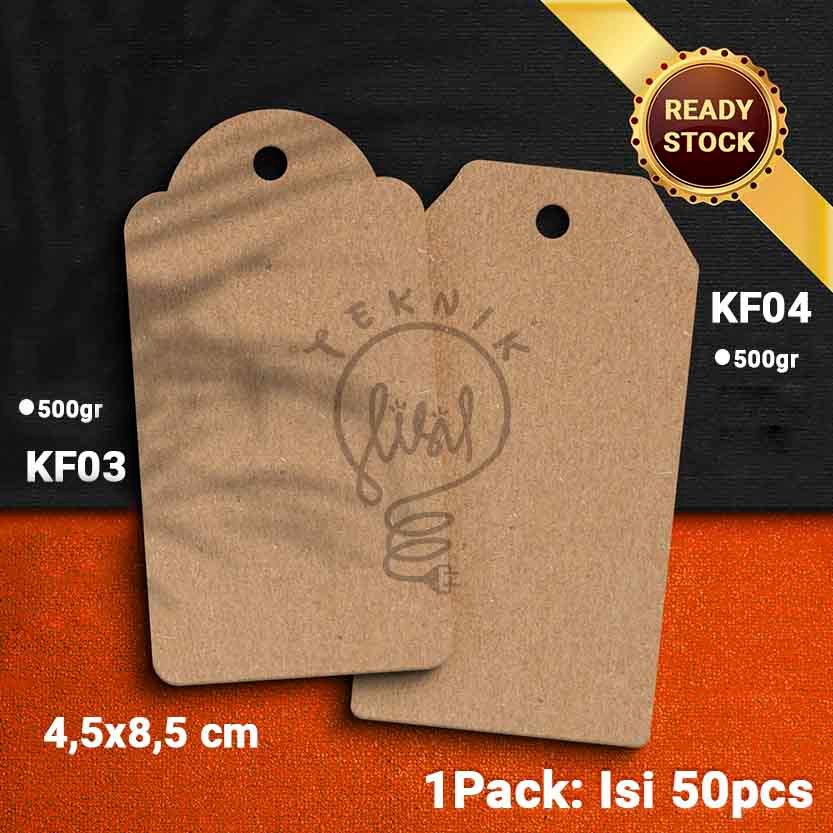 

[50pcs] Hangtag Kraft Polos Tebal Porporasi Ready Stock 500 Gram
