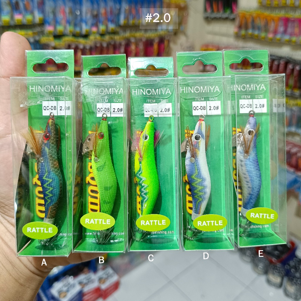 Egi Hinomiya Hard Squid Jig Size 2.0 - Umpan Pancing Cumi - Kapela - Eging - Squid Jig