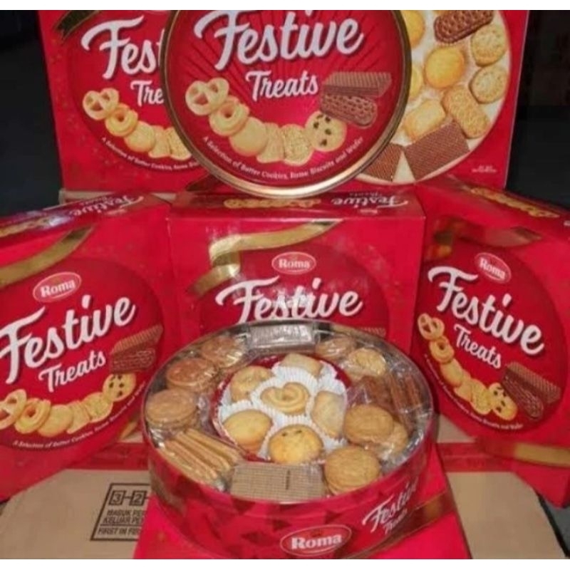 

Biskuit Roma Festive Treats 240 gr / Biskuit Kaleng Festive