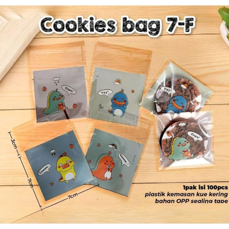 

Plastik kue kering kemasan kue kering UK 7x7 motif lucu