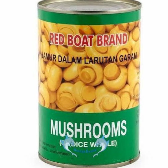 

READY STOK Jamur Kancing Kaleng Champignons 425gr Mushroom red boat brand Choice Whole