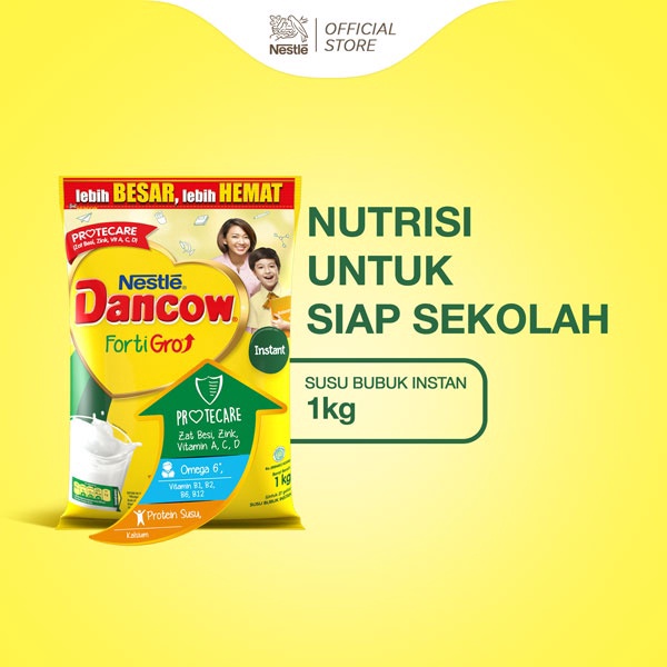 

TERBARU DANCOW Fortigro Susu Bubuk Susu Anak Instant Pouch 1kg