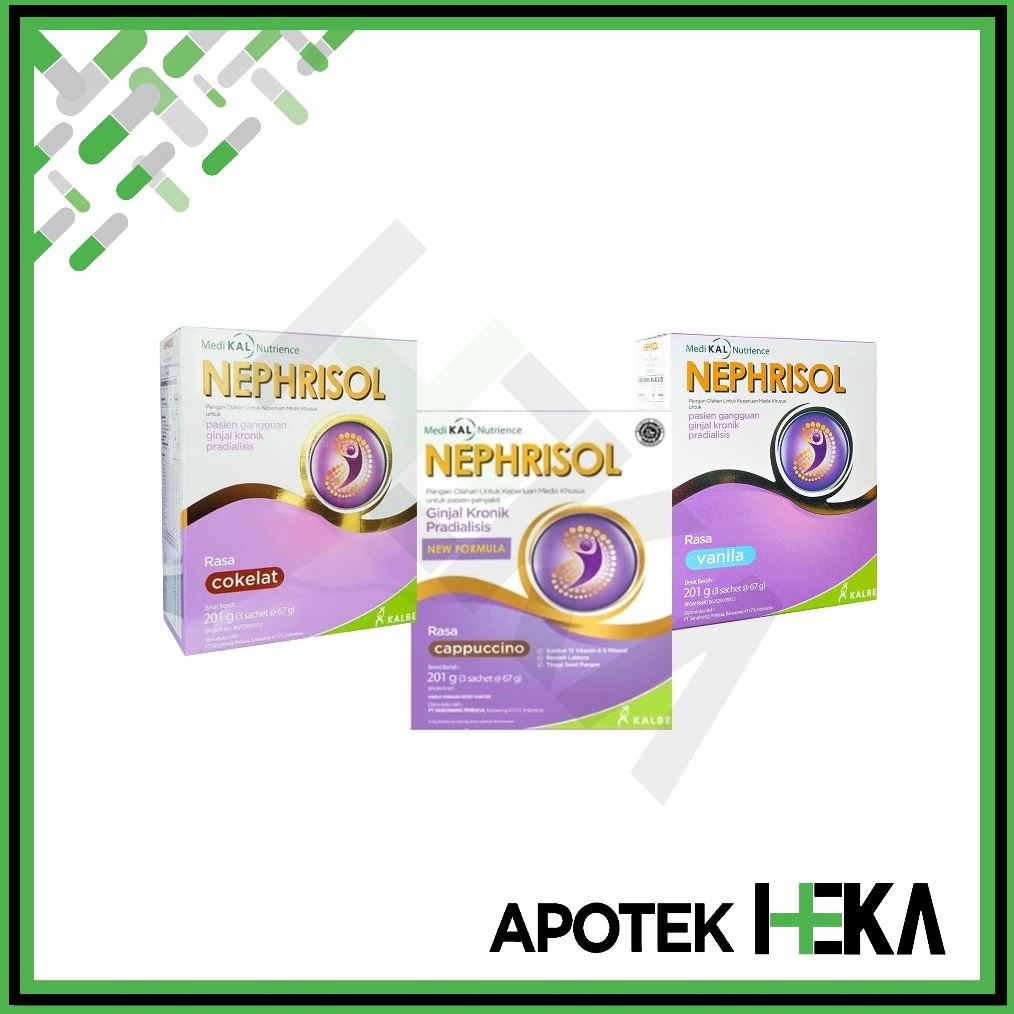 

BIG SALE Nephrisol VanilaCappucino 21 gram Pasien Ginjal Pradialisis gas