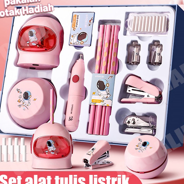 

PROMO MURAH GAGALU Electric Stationery Set Set Alat Tulis Elektrik Rautan Penghapus Vacuum Pensil 11 In 1 Anak Alat Perkakas Belajar Anak Perempuan Kado