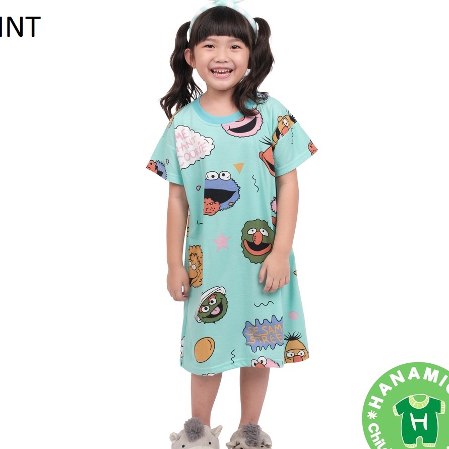 88 Hanamichi PITHA Dress Anak Lengan Pendek Full Print