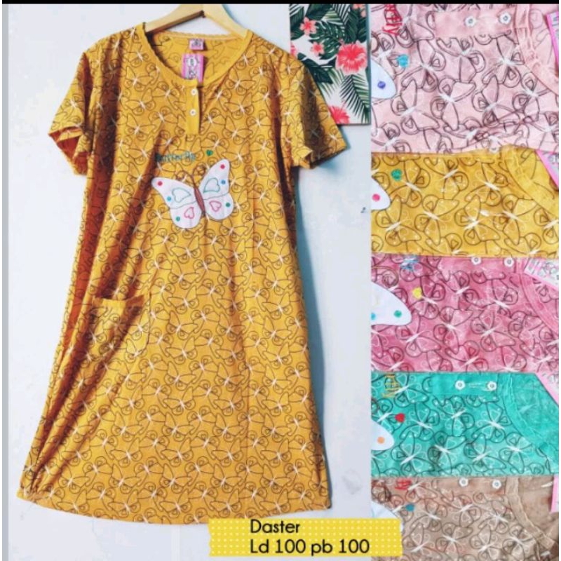 COD DASTER TIDUR JUMBO WANITA DEWASA LD 120-125 BAHAN KAOS