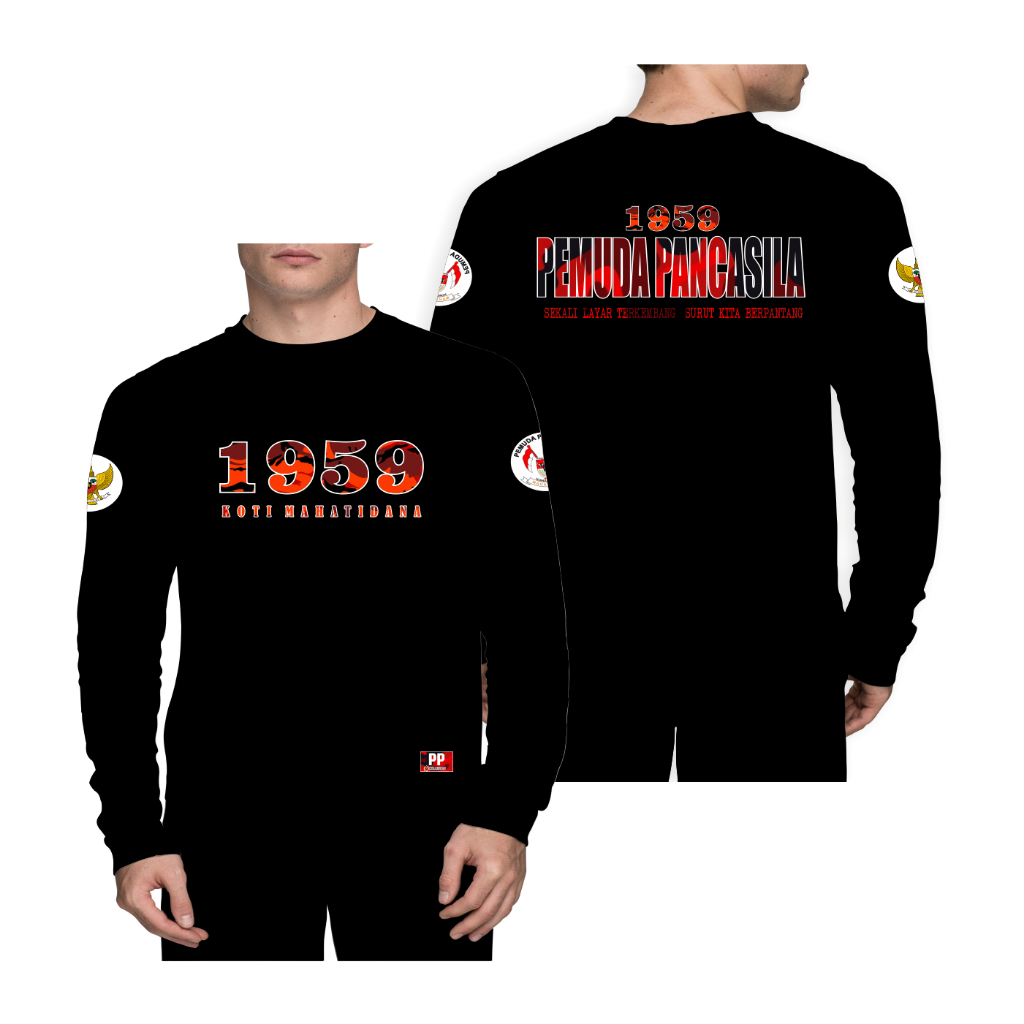 Kaos Pemuda Pancasila Terbaru 2024 Kaos Pp - Baju Pemuda Pancasila Koti 59 Langan Panjang