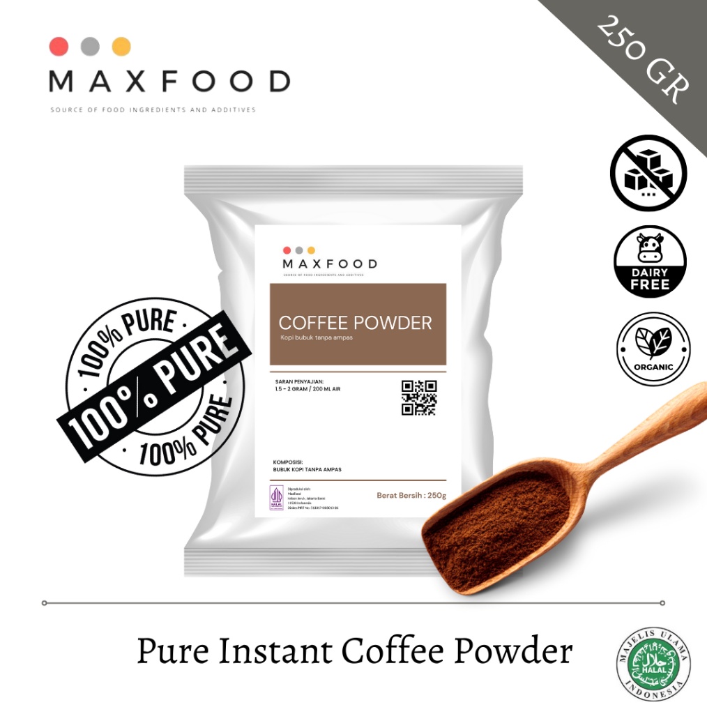 

Terbaru dan terlaris MAXFOOD Pure Instant Coffee Powder Bubuk Kopi Murni Tanpa Ampas 25 GR grosir