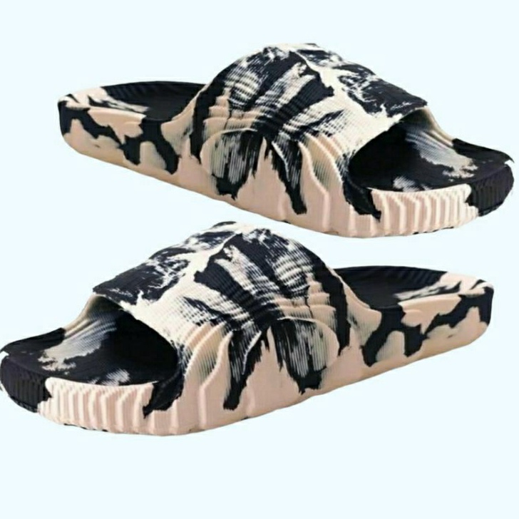 C6369 Sandal Selop Pria Selop Loreng Addilette Kekinian Viral