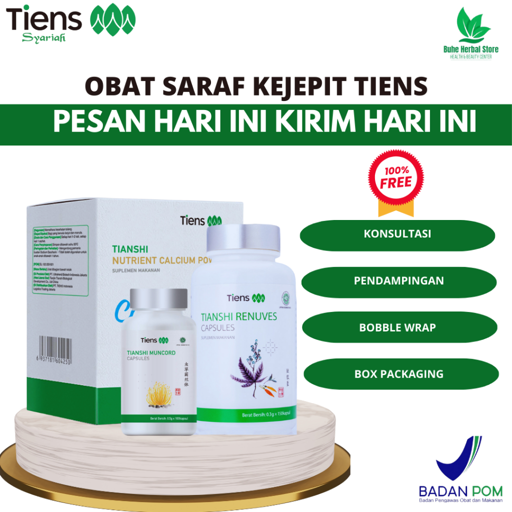 Tiens Paket Produk Untuk Mengatasi Penderita Saraf Kejepit 100% Original By Buhe Herbal Store