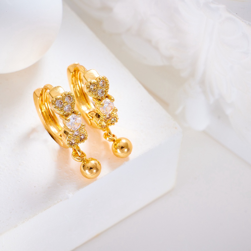 Termurah Hyl Jewelry 284E Anting Titanium Wanita Anti Karat Dan Anti Luntur Asli Dewasa Panjang Silv