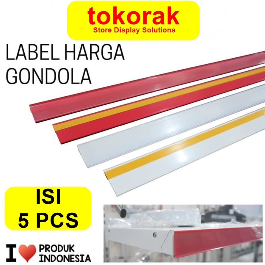 LABEL HARGA SUPERMARKET MINIMARKET GONDOLA PRICE TAG PER 5 PCS