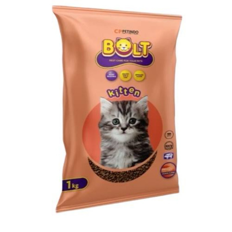 Makanan Kucing Kitten Bolt Kitten Cat Food Kible Dryfood