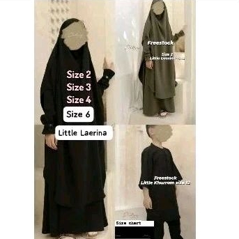 (BISA SHOPEE LIVE/VIDEO) DITSY LITTLE LAERINA BLACK SIZE 6, LITTLE LAERINA CUB SIZE 2, LITTLE  KHURR